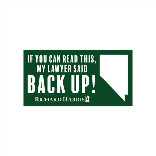 Back Up! Nevada Bumper Sticker