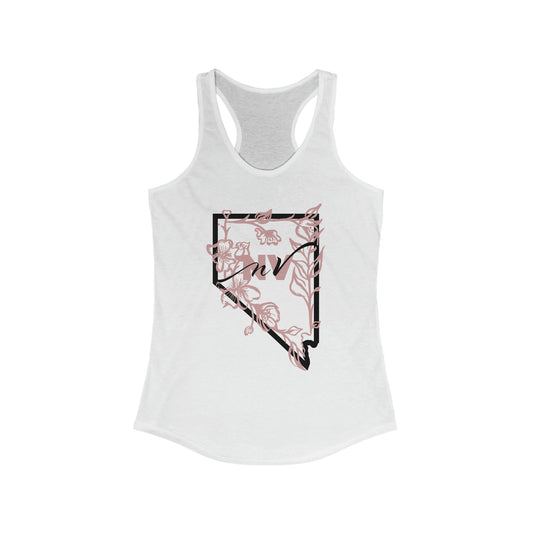 Nevada Floral Women's Ideal Racerback Tank