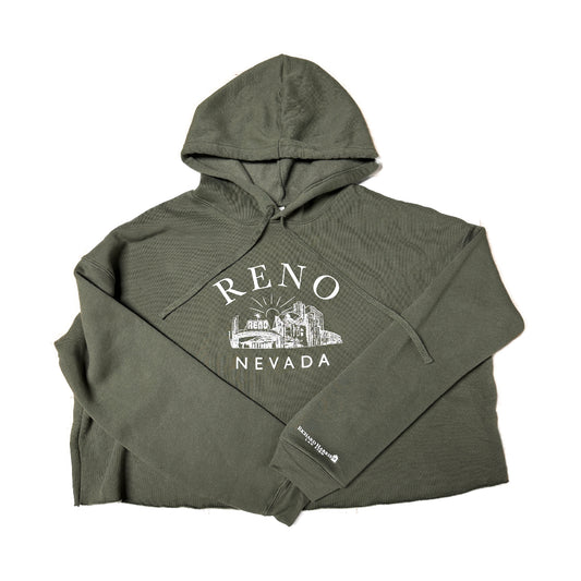 Women's Crop Sweatshirt - Reno Skyline